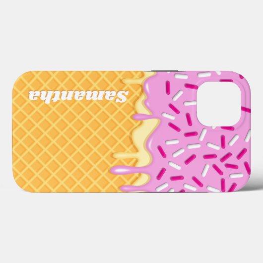 Eiscreme Kawaii Waffle Cone Popsicle Case-Mate iPhone Hülle (Rückseite (Horizontal))