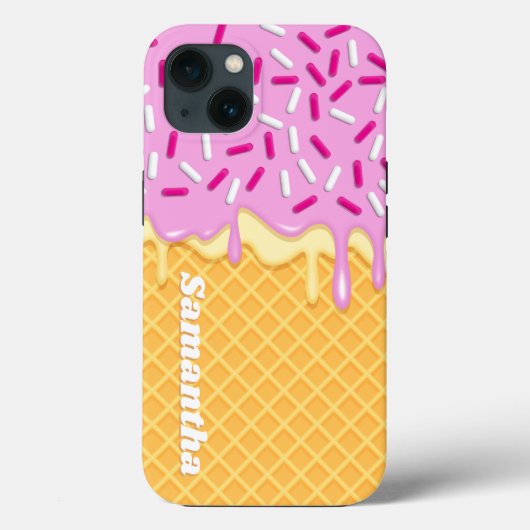 Eiscreme Kawaii Waffle Cone Popsicle Case-Mate iPhone Hülle (Rückseite)