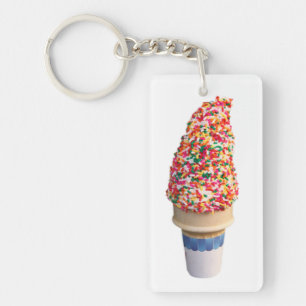 Eiscreme-Kegel-Acryl-Schlüsselanhänger Schlüsselanhänger