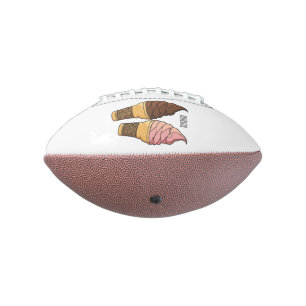 Eiscreme-Kegel Cartoon-Illustration Football