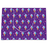 Eiscreme-Kegel-Design  Große Geschenktüte (Vorderseite)