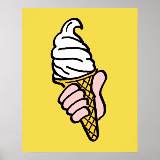 Eiscreme-Kegel-Design Poster (Vorne)