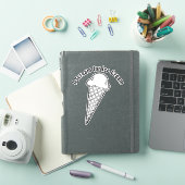 Eiscreme-Kegel-Design-Vinyl-Aufkleber Aufkleber (iPad Hülle)