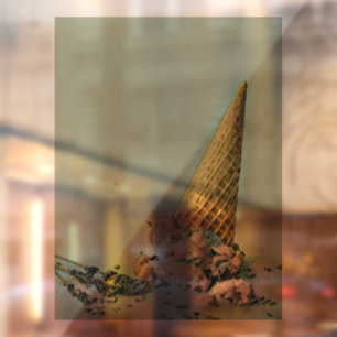 Eiscreme-Kegel für Eiscreme-Liebhaber Fensteraufkleber