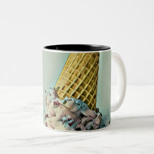 Eiscreme-Kegel für Eiscreme-Liebhaber Zweifarbige Tasse