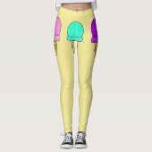 Eiscreme-Kegel, gelbe Leggings (Vorderseite)