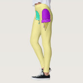 Eiscreme-Kegel, gelbe Leggings (Links)