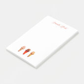 Eiscreme-Kegel Minze grün Illustration Notepad Post-it Klebezettel (angewinkelt)