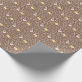 Eiscreme-Kegel-Muster auf Braun Geschenkpapier (Ecke)