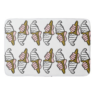 Eiscreme-Kegel-Muster Badematte