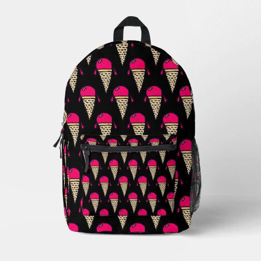Eiscreme-Kegel-Muster Bedruckter Rucksack (Vorderseite)