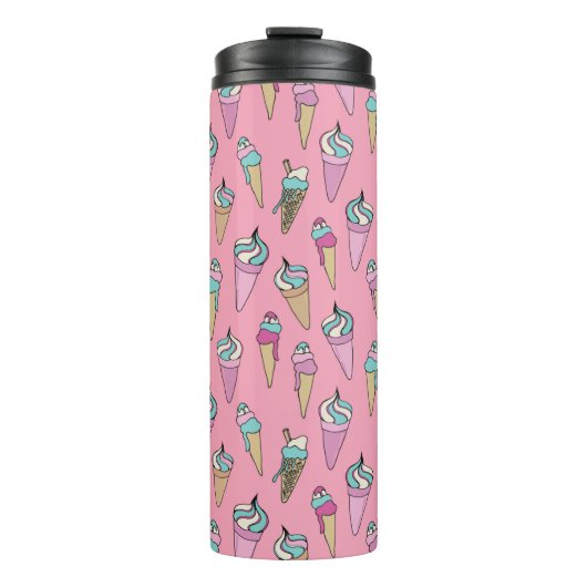 Eiscreme-Kegel-Muster Thermosbecher (Vorderseite)