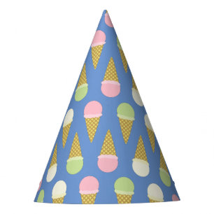 Eiscreme-Kegel-niedliche 1. Geburtstags-Party-Hüt Partyhütchen