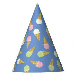 Eiscreme-Kegel-niedliche 1. Geburtstags-Party-Hüt Partyhütchen