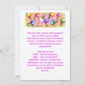 Eiscreme-Kegel-Party Einladung (Rückseite)