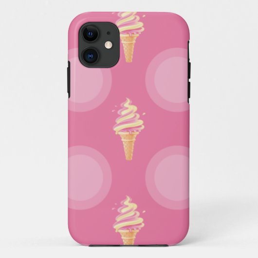 Eiscreme-Kegel rosa Case-Mate iPhone Hülle (Rückseite)