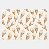 Eiscreme-Kegel Strand Geburtstag Geschenkpapier Set (Vorderseite)