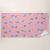 Eiscreme-Kegel Strandtuch (Vorderseite)