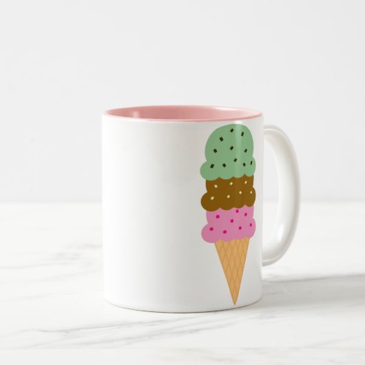 Eiscreme-Kegel-Tasse Zweifarbige Tasse (VorderseiteRechts)