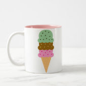 Eiscreme-Kegel-Tasse Zweifarbige Tasse (Links)