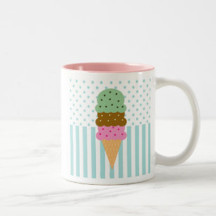 Eiscreme-Kegel-Tasse Zweifarbige Tasse