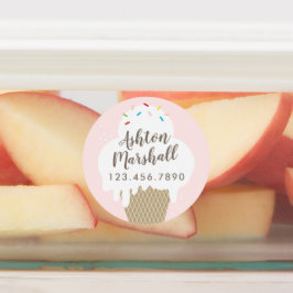 Eiscreme-Kegel wasserdichte Kinderkleber Etiketten