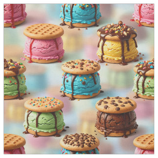 Eiscreme-Keks-Sandwiches Nahtloser Stoff