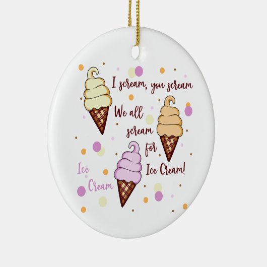 Eiscreme Keramik Ornament (Rechts)