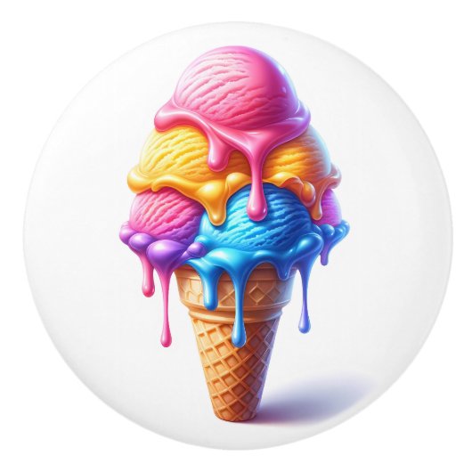 Eiscreme Keramikknauf (Vorderseite)