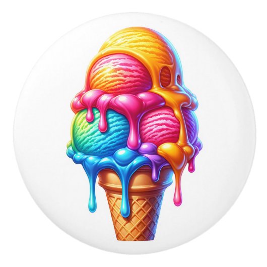 Eiscreme Keramikknauf (Vorderseite)