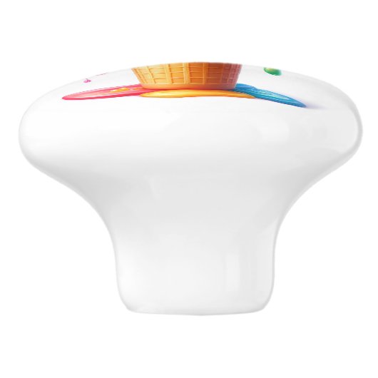 Eiscreme Keramikknauf (Seitenansicht)