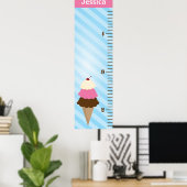 Eiscreme-Kids-Wachstumstabelle Poster (Heimbüro)