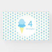 Eiscreme Kinder Sommer Geburtstag Banner (Horizontal)