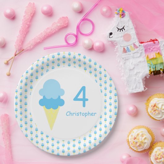 Eiscreme Kinder Sommer Geburtstag Pappteller (Party)