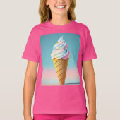 Eiscreme Kitty (1) : T-Shirt (Vorderseite)