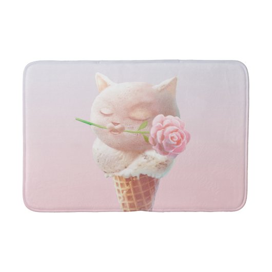Eiscreme Kitty - Rosy & Dreamy Badematte (Vorderseite)