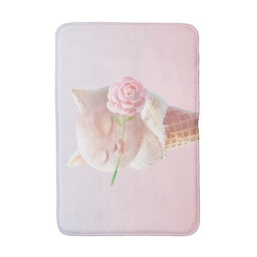 Eiscreme Kitty - Rosy & Dreamy Badematte (Vorderseite Vertikal)