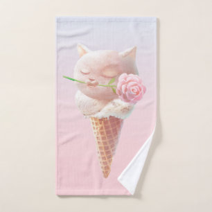 Eiscreme Kitty - Rosy & Dreamy Badhandtuch Set