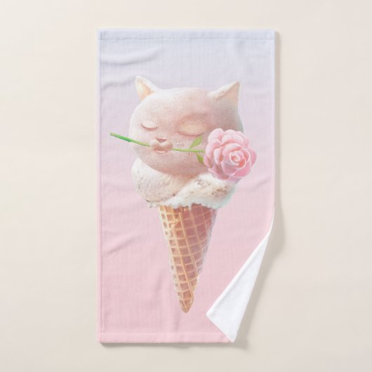 Eiscreme Kitty - Rosy & Dreamy Badhandtuch Set (Handtuch)