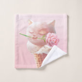 Eiscreme Kitty - Rosy & Dreamy Badhandtuch Set (Waschlappen)