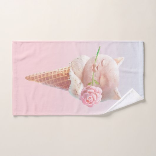Eiscreme Kitty - Rosy & Dreamy Badhandtuch Set (Handtuch)
