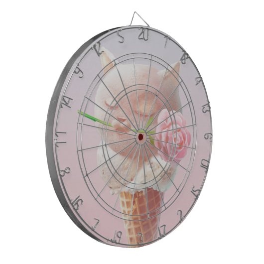 Eiscreme Kitty - Rosy & Dreamy Dartscheibe (Vorderseite Links)