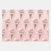 Eiscreme Kitty - Rosy & Dreamy Geschenkpapier Set (Vorderseite)