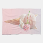 Eiscreme Kitty - Rosy & Dreamy Geschirrtuch (Horizontal)