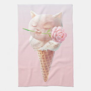 Eiscreme Kitty - Rosy & Dreamy Geschirrtuch