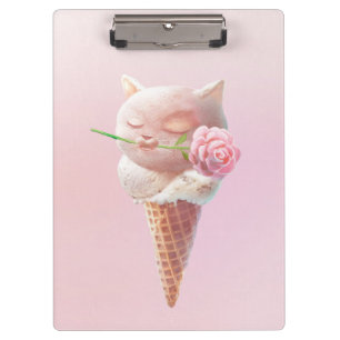Eiscreme Kitty - Rosy & Dreamy Klemmbrett