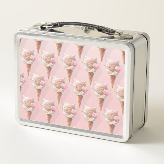 Eiscreme Kitty - Rosy & Dreamy Metall Brotdose (Rückseite)