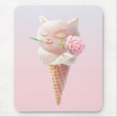 Eiscreme Kitty - Rosy & Dreamy Mousepad (Vorne)