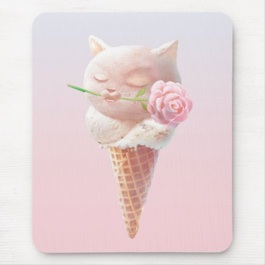 Eiscreme Kitty - Rosy & Dreamy Mousepad (Vorne)