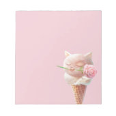 Eiscreme Kitty - Rosy & Dreamy Notizblock (Vorderseite)